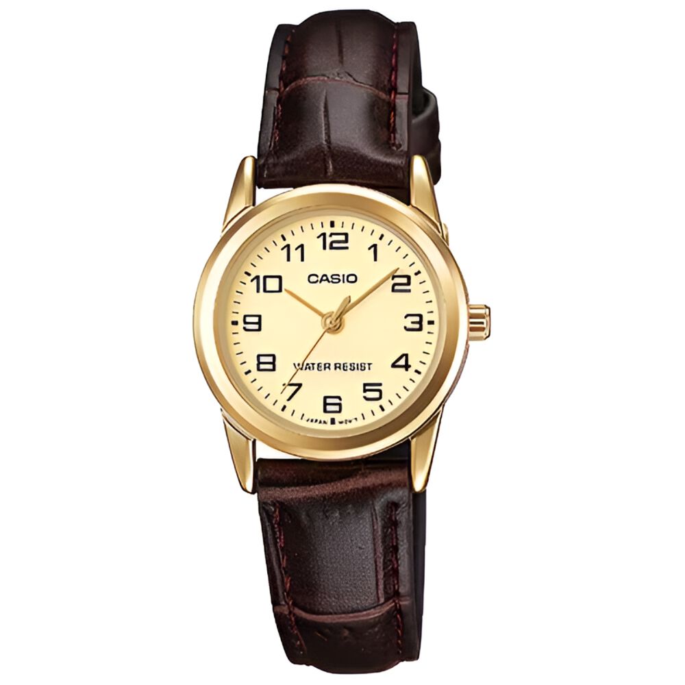 Reloj Casio De Mujer Cuero Ltp-v001gl-9budf Golden Edition image number 6.0