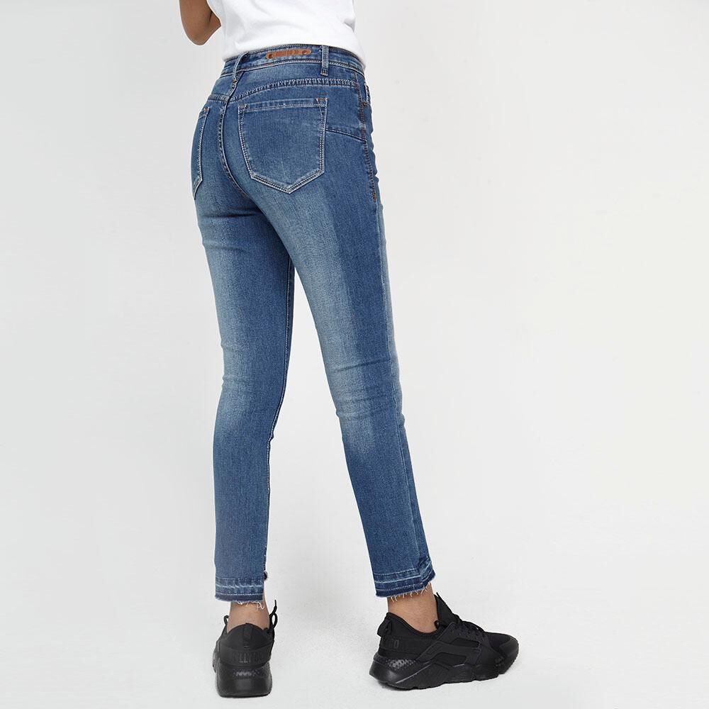 Jeans Mujer Tiro Alto Crop Rolly go image number 2.0