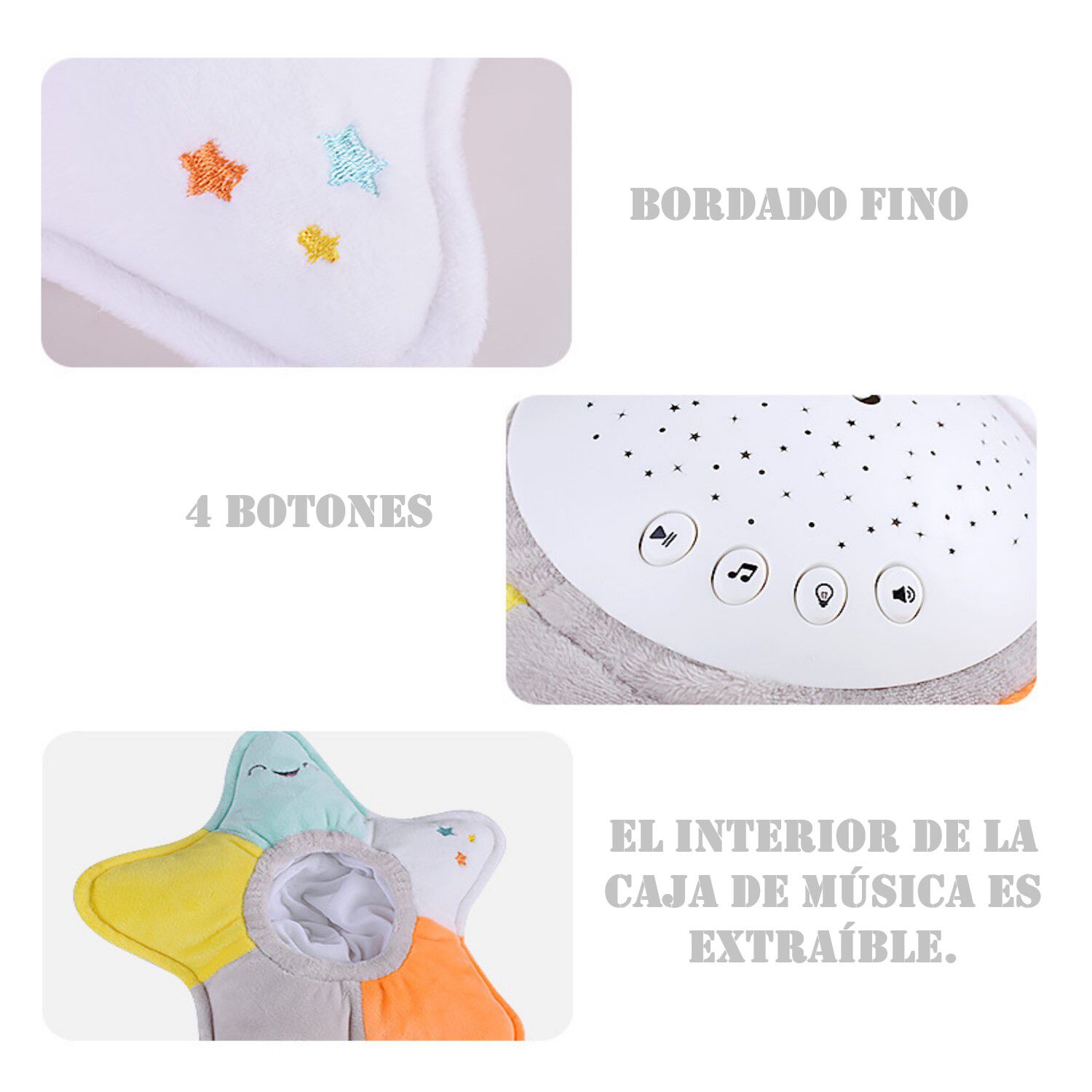 Peluche Juguete Estrella De Mar Ruido Blanco image number 2.0