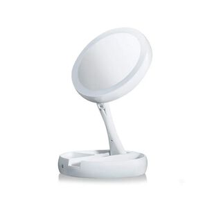 Espejo Con Luz Led Tocador Organizador Portatil Aumento