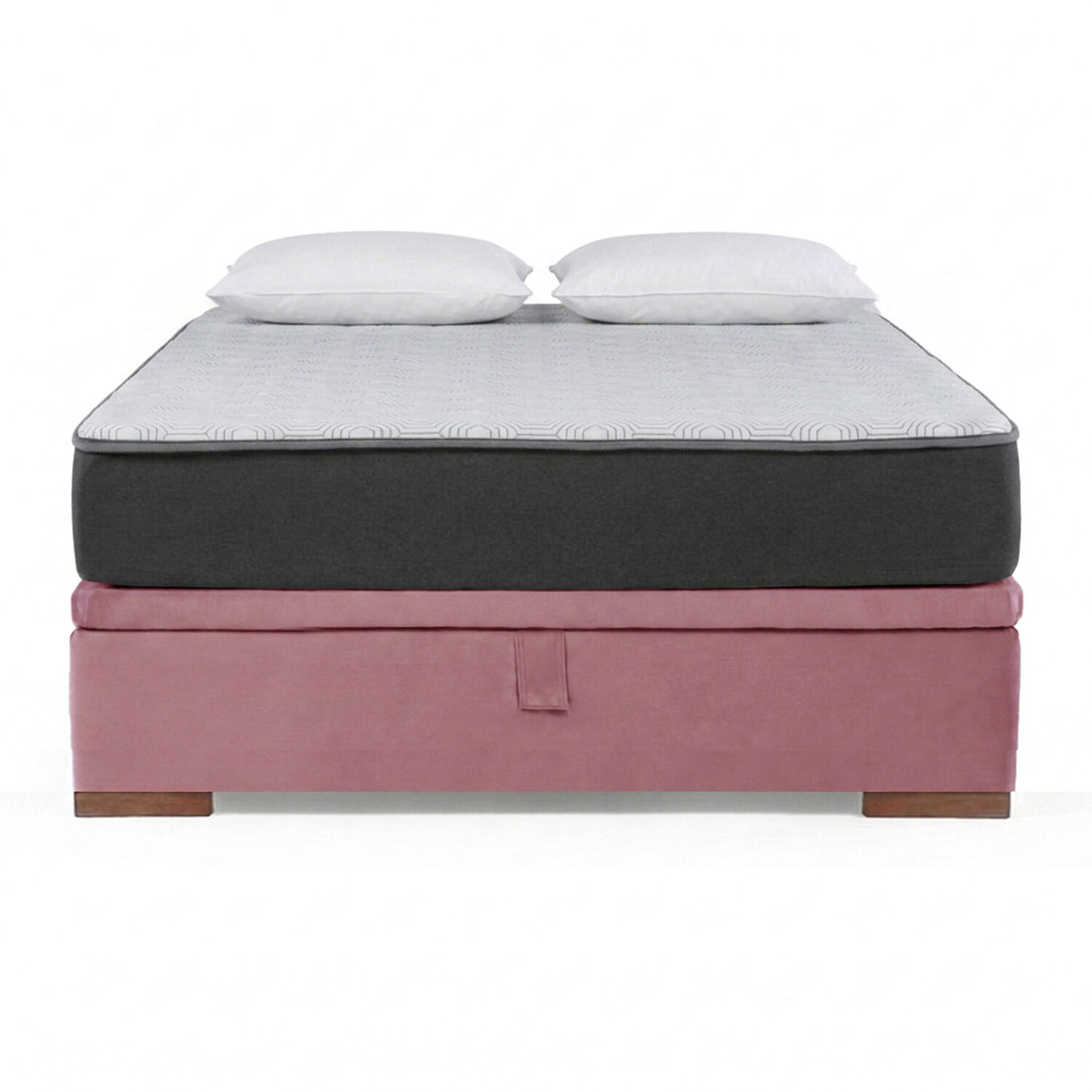 Cama Funcional Baul Full 1.35 Mt Colchon Comprimido New Top + 2 Almohadas Tela Palo Rosa image number 6.0