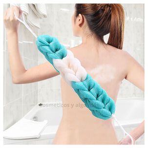 Esponja En Forma De Trenza Exfoliante Corporal Para Usar En La Ducha