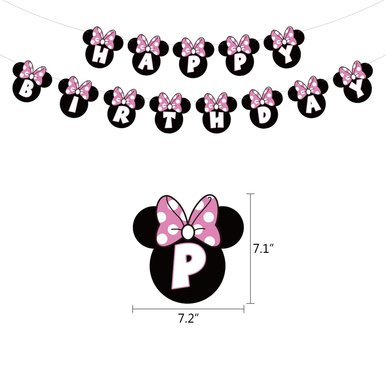 Pack Cumplea&ntilde;os Minnie Mouse Globos Toppers Cinta Y Mas image number 4.0