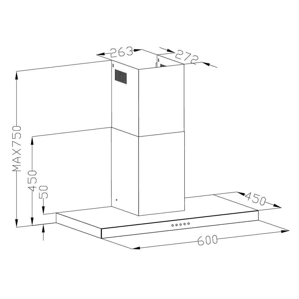 Campana Decorativa Groner Inox St 60cm image number 5.0