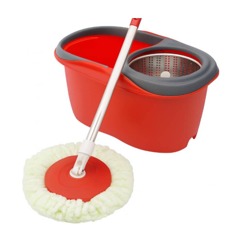 2 Mopas Giratoria 360&deg; Trapeador Canasto Met&aacute;lico Con Pa&ntilde;os image number 11.0