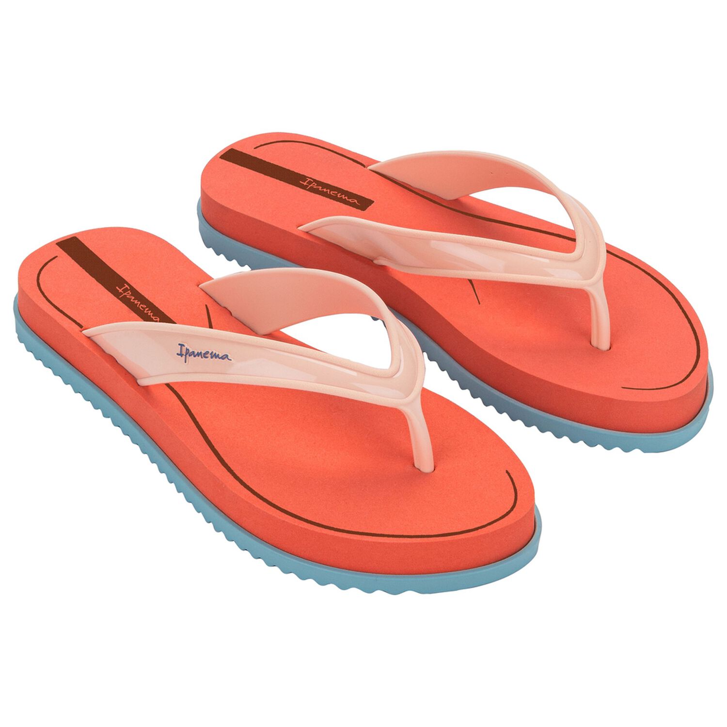 Sandalia Mujer Naranja/beige Rio Ipanema image number 1.0