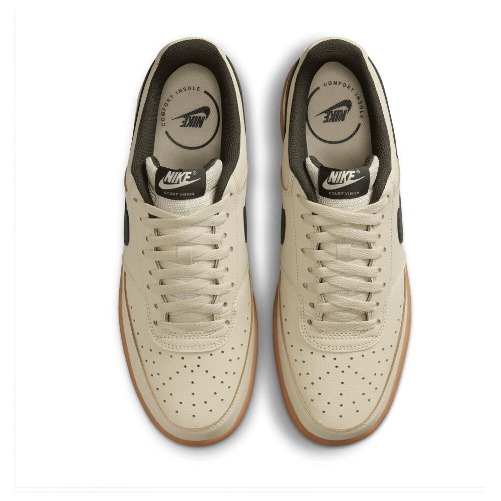 Zapatilla Urbana Hombre Nike Court Vision Low Light Khaki Gum image number 2.0