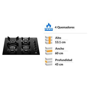 Encimera A Gas Electrolux KE4GC / 4 Quemadores