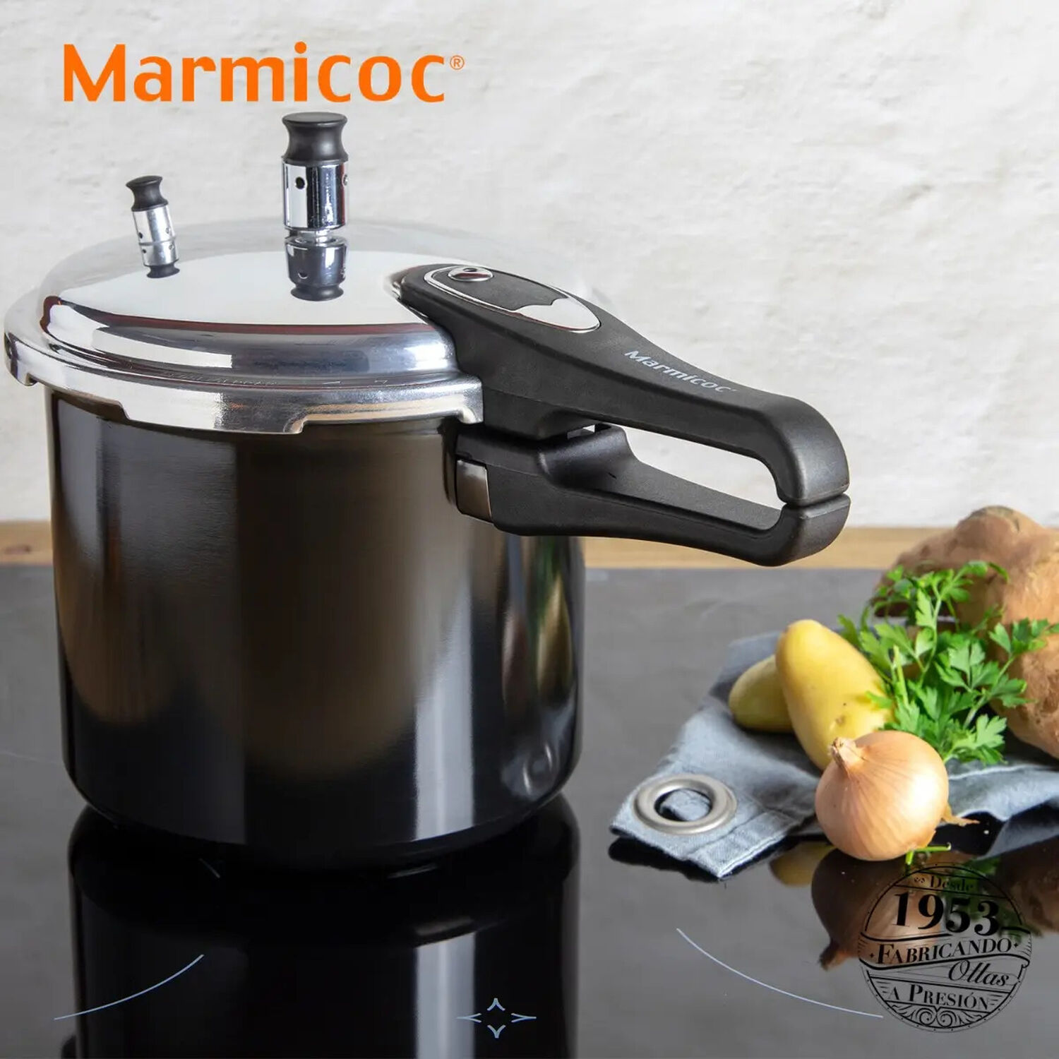 Olla A Presion 6 Litros Modelo Fast Marca Marmicoc Color Negro image number 3.0