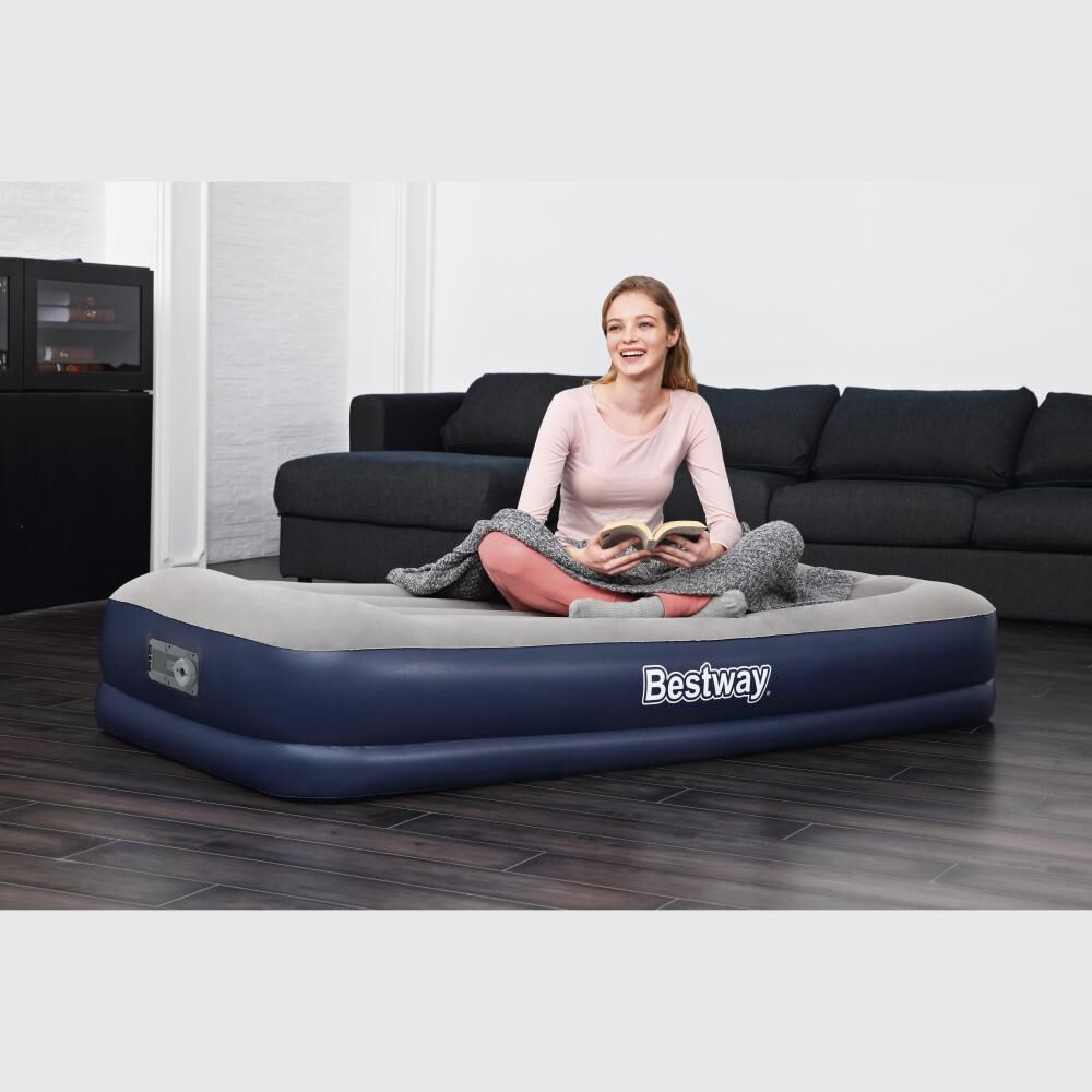 Colchón Inflable Inflado Bomba De Aire Incorporada 220-240v Bestway Twin Tritech / 1 Persona image number 2.0