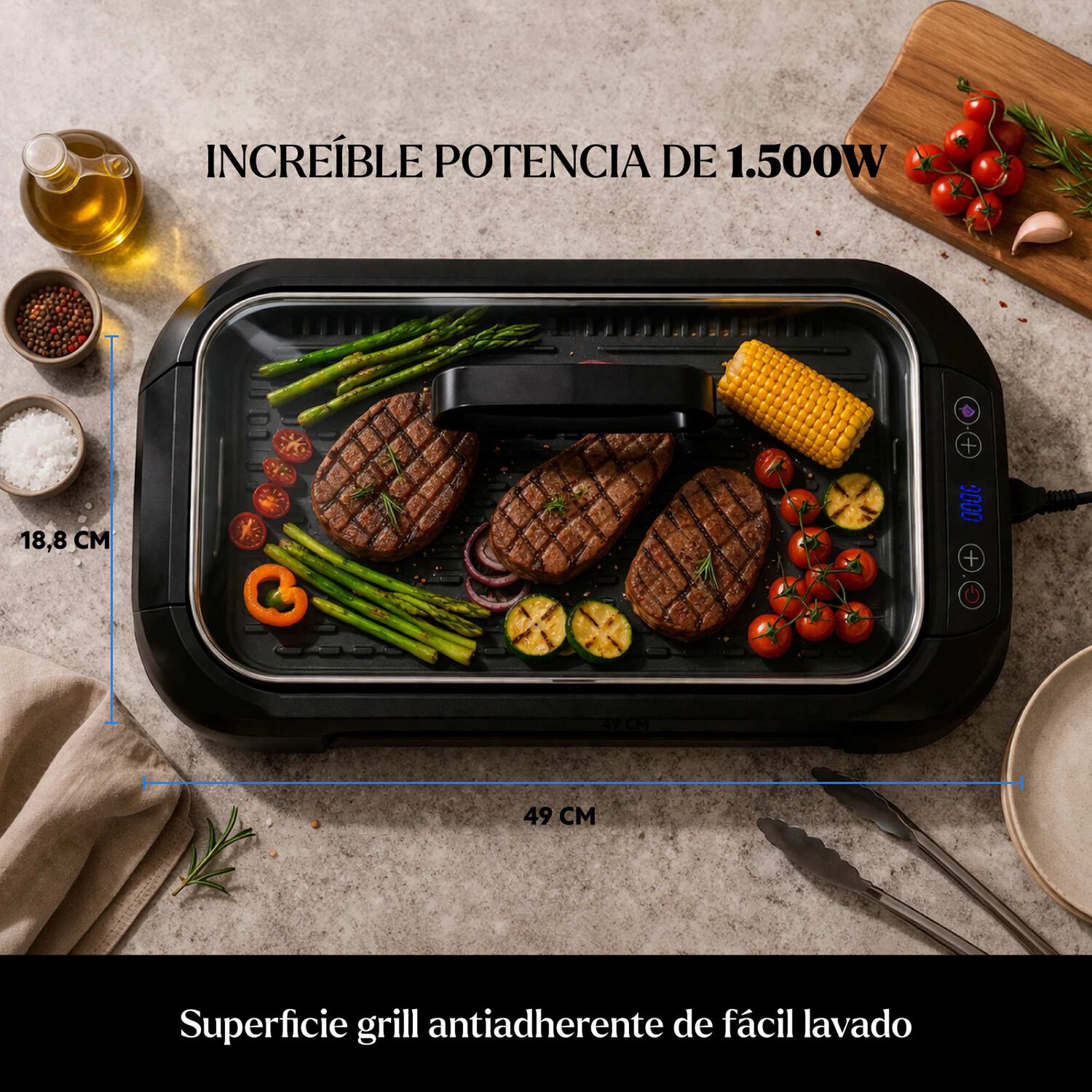 Parrilla Electrica Smokeless Grill Master Easyways image number 3.0
