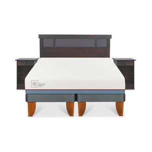Cama Europea Cic Excellence Plus / 2 Plazas / Base Dividida + Set De Maderas
