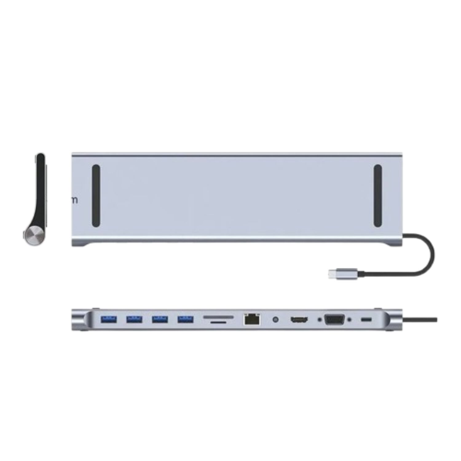 Adaptador Hub 11 En 1 Usb Tipo C Usb-c Hdmi Vga Usb Lan Sd image number 3.0