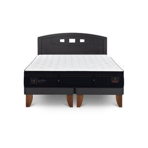 Cama Europea Cic Linea Premium / 2 Plazas / Base Dividida + Respaldo