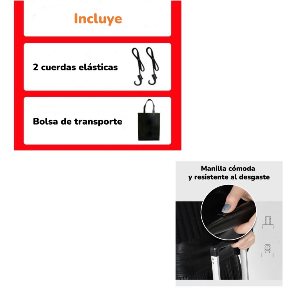Carro De Carga Plegable Expandible Con Accesorios Lubabycas image number 1.0