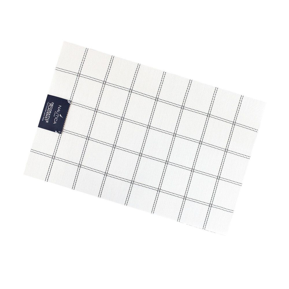 Pack 6 Individuales De Mesa Nautica Home 45x30cm Blanco A Cuadros image number 2.0