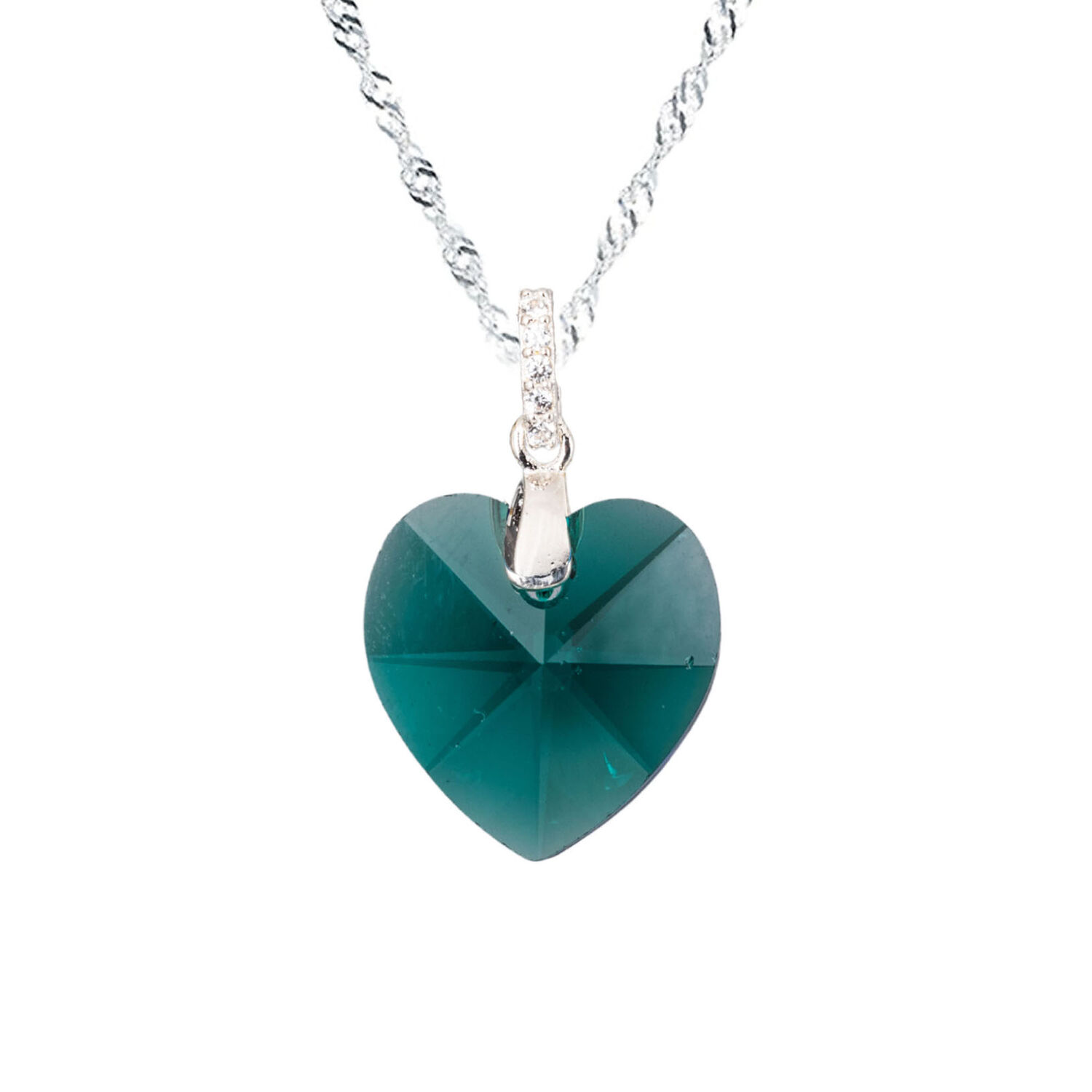 Collar Gran Romance Cristales Genuinos Emerald image number 0.0