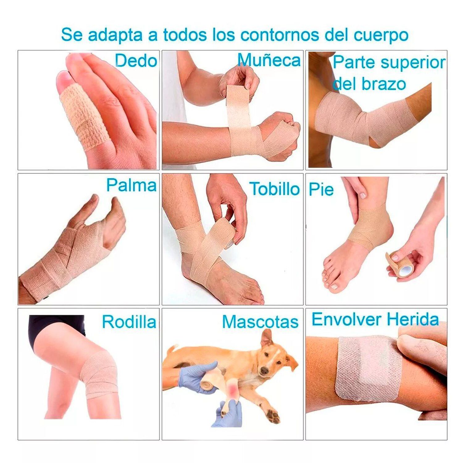 Venda Autoadherente Compatible Coban 10 Cm X 4.5 Mt Pack 12 Und image number 2.0