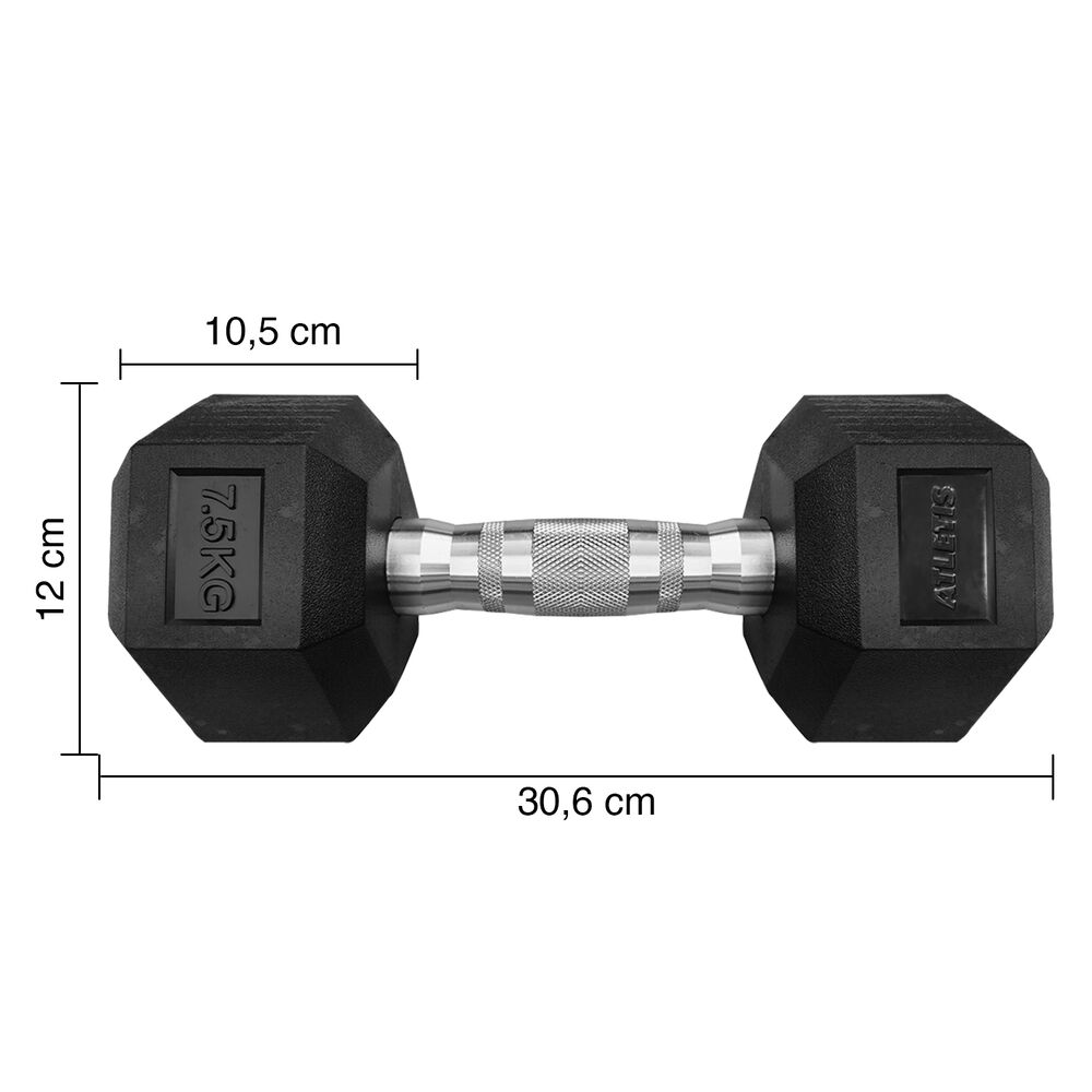Mancuerna Hexagonal 7.5 Kg Negro image number 2.0
