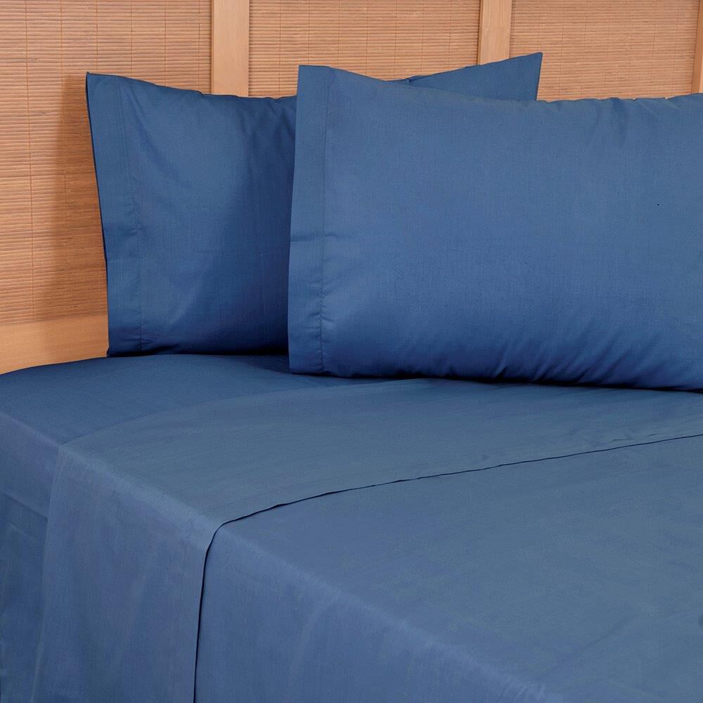 Sabana 144 Hilos Lisas King Azul image number 3.0