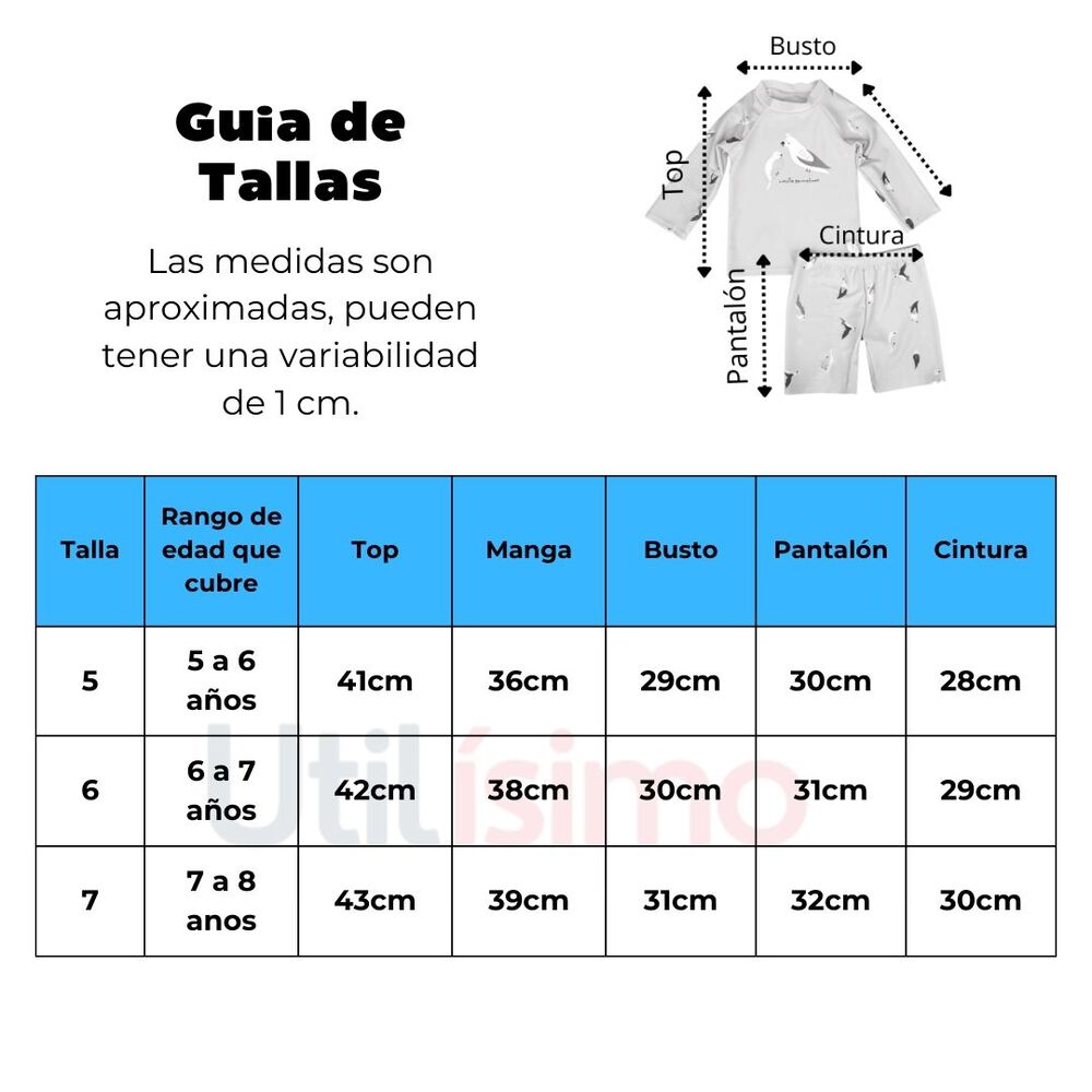 Traje De Baño 3 Piezas Manga Larga Niño Jump Kids Tiburón Azul image number 2.0