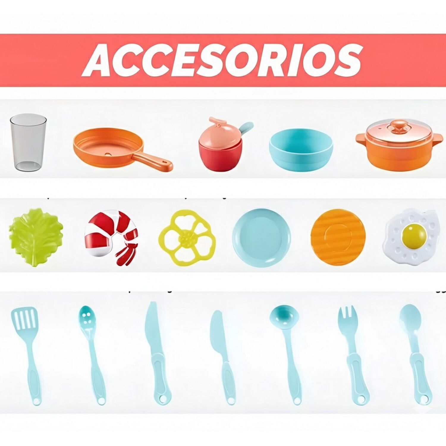 Cocina Infantil Grande 50pcs Con Spray Y Sonidos image number 5.0