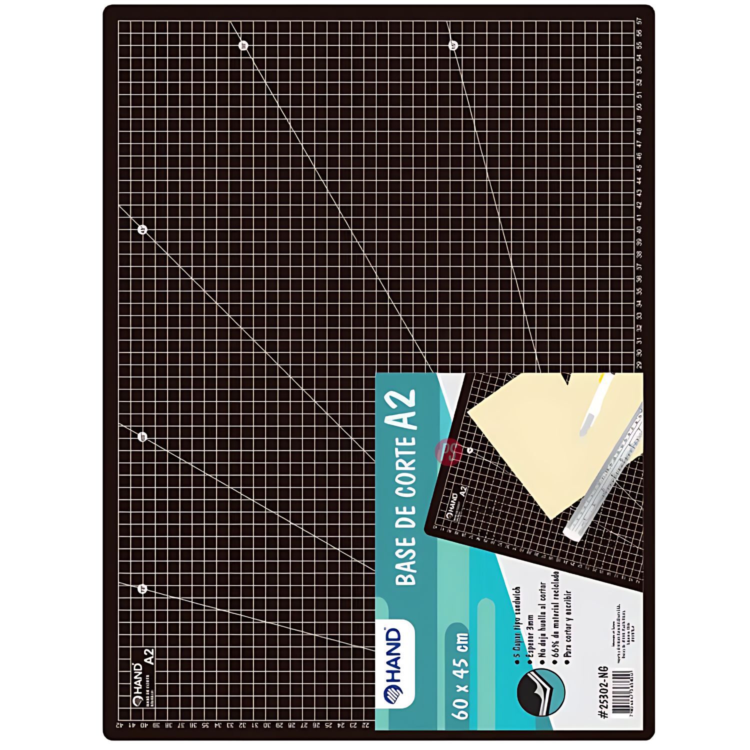 Base De Corte A2 60x45cm 3mm Negro - Ps image number 1.0