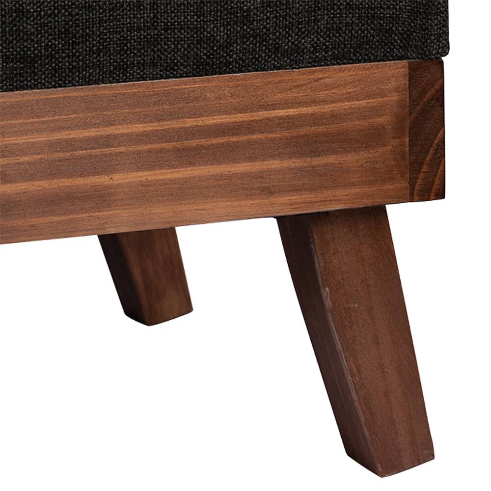 Banqueta Con Ba&uacute;l Incy Grafito Delta 120x40x50 Cm M&aacute;xima Design image number 2.0