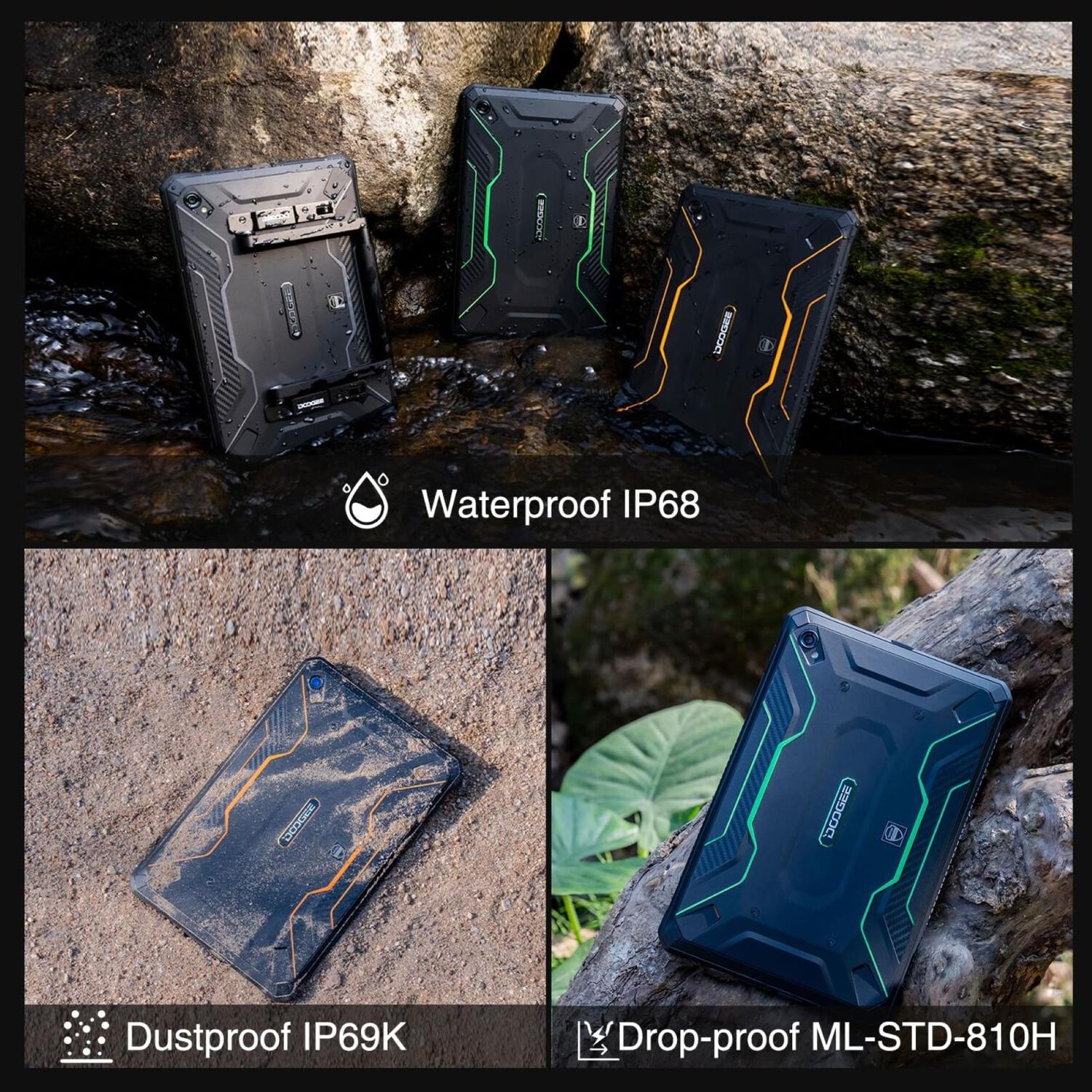 Tablet 4g Rugged Resistente Doogee R20 - Ip68 Militar / Resiste Polvo, Golpes Y Agua image number 2.0