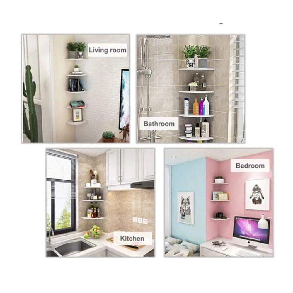 Repisa Esquinero Estante Flotante 4 Niveles Blanco image number 5.0