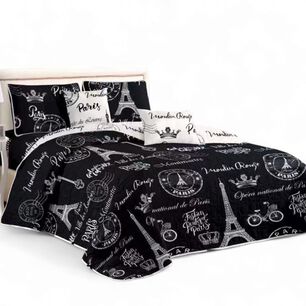 Juego De Sabanas + Cubrecama De 1.5 Plazas + 1 Funda De Almohada Cobertor Verano Qs-11