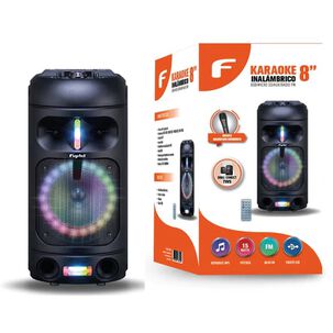 Parlante Karaoke Bt Rgb Con Micr&oacute;fono Recargable Fujitel 802