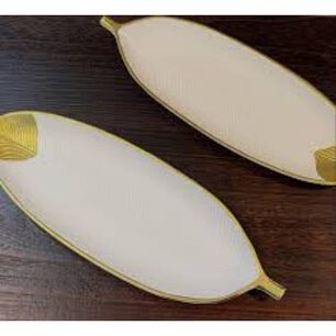 Set De 2 Bandejas Dise&ntilde;o Hojas