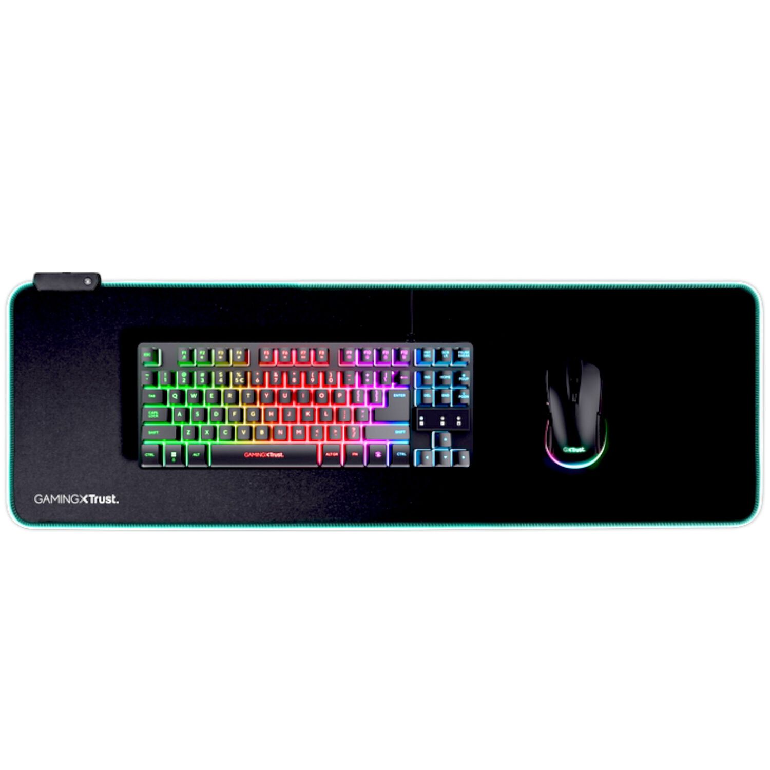 Mouse Pad Rgb Xxl Trust Gxt 764 Glide 93x30cm Gamer image number 1.0