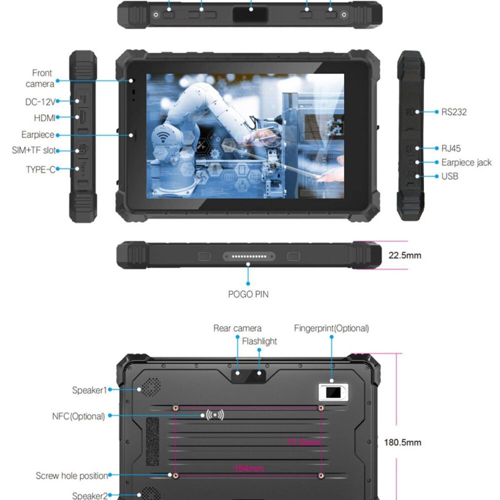 Cenava W10n Tablet Industrial Con Windows 11 Pro, Ip68 Y Puertos Profesionales image number 8.0