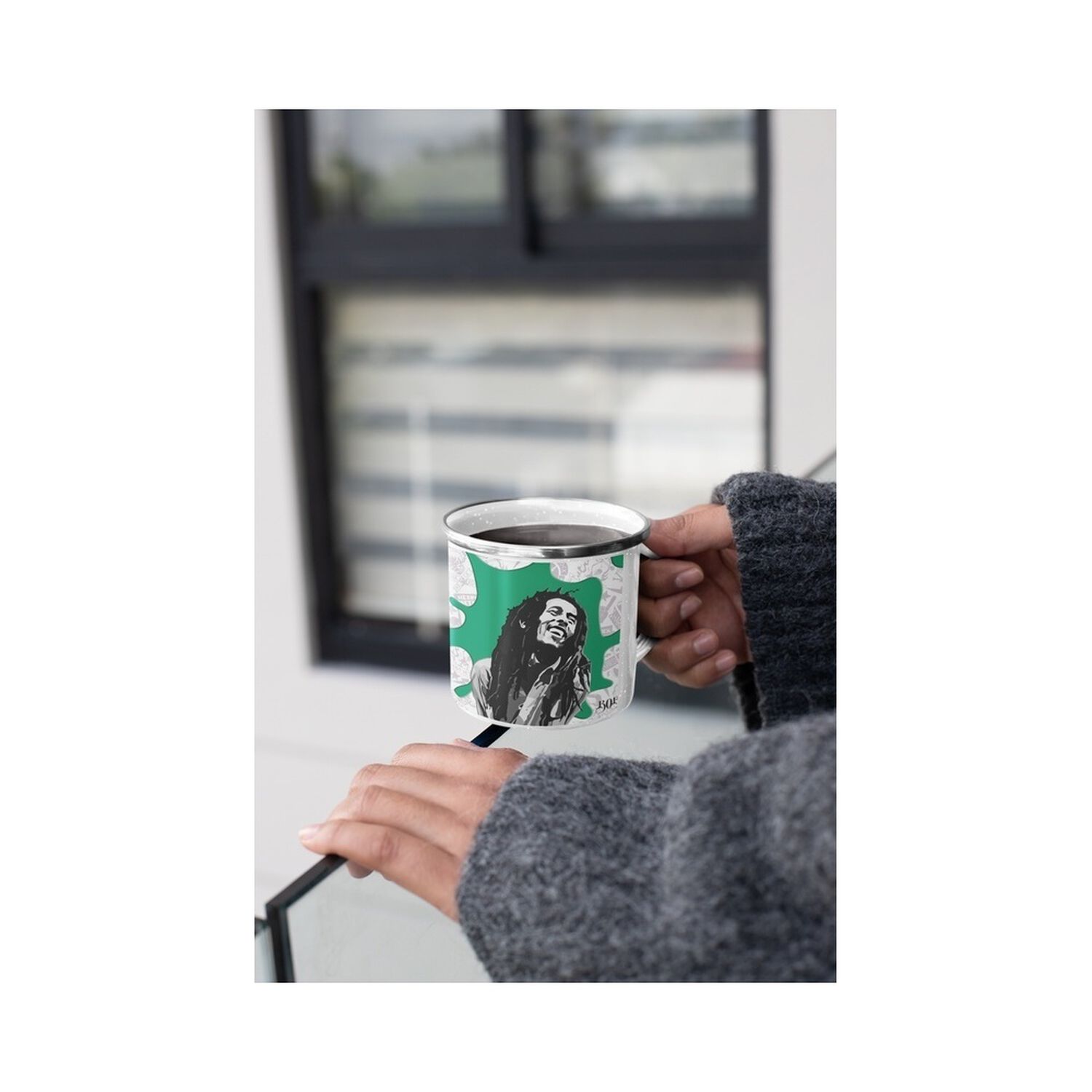 Taza Enlozada Lechera Bob Marley Rock Musica image number 3.0