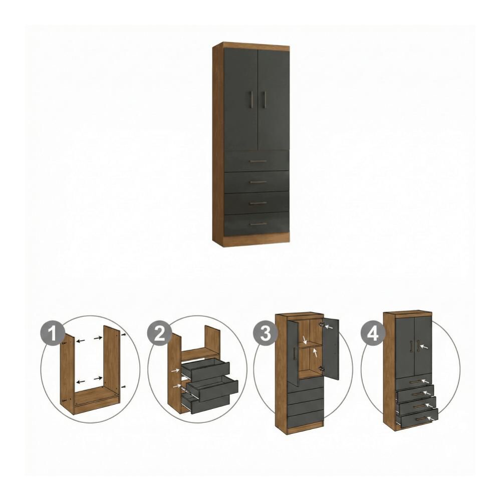 Cl&oacute;set Exit Closet Closet 2p4c / 2 Puertas / 4 Cajones image number 2.0