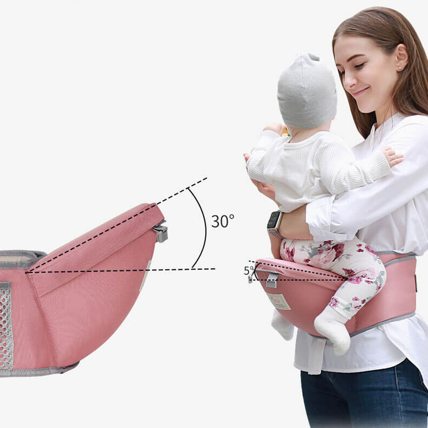 Portabebe Mochila Cangurera Canguro Arnes De Paseo Bebe image number 3.0