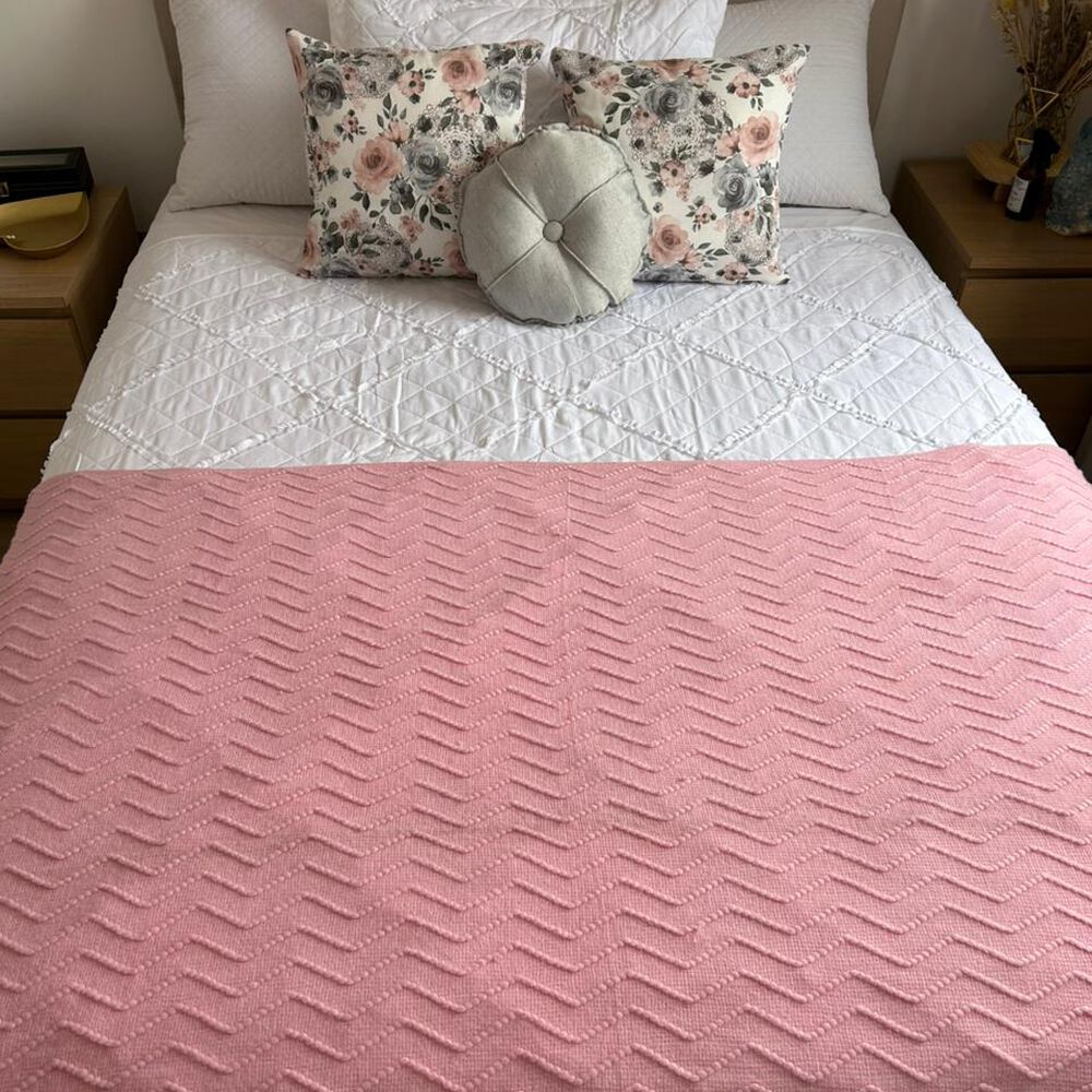 Cubrecamas Microfibra Plaza Y Media Blanco image number 3.0