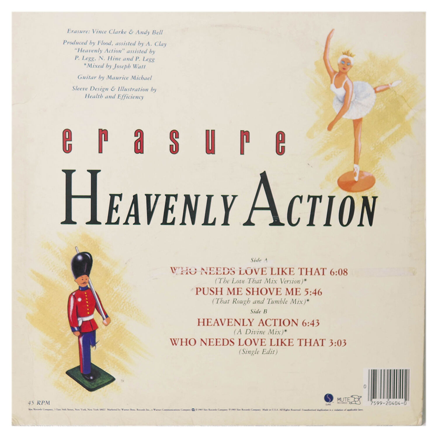 Erasure - Who Needs Love Like That | 12" Maxi Single Usado image number 1.0