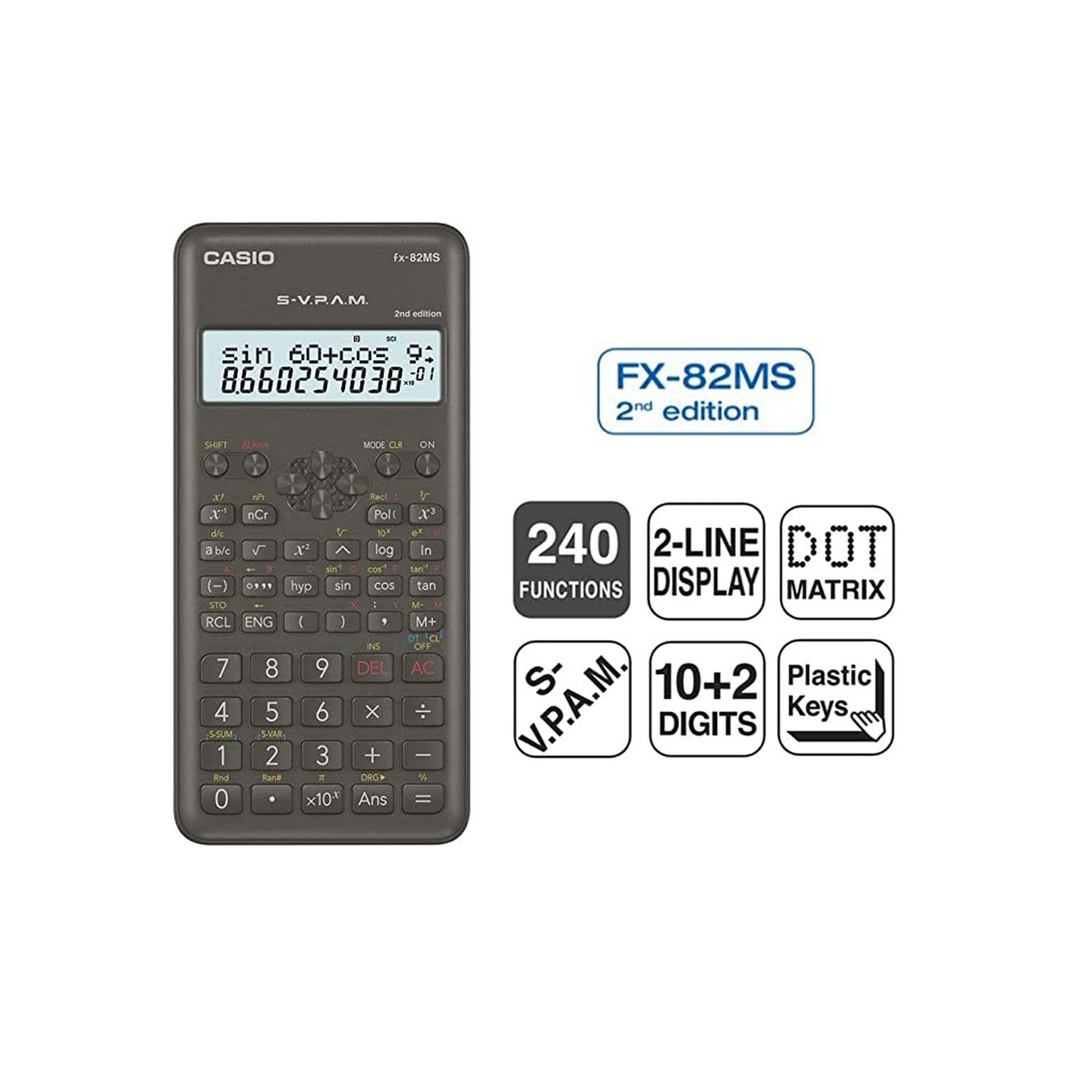 Calculadora Cient&iacute;fica Casio Fx-82ms Vers. Ii 240 Funciones image number 3.0