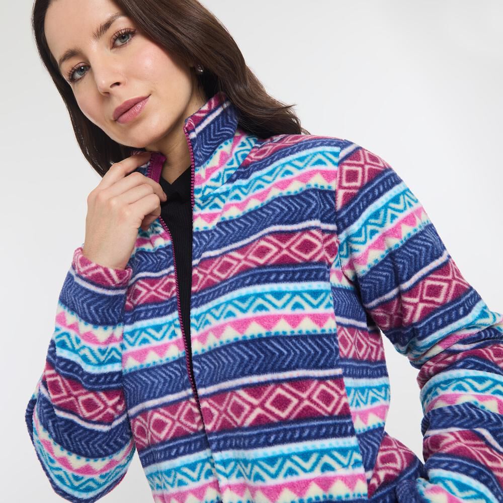 Polerón Polar Full Print Cuello Alto Mujer Geeps image number 4.0