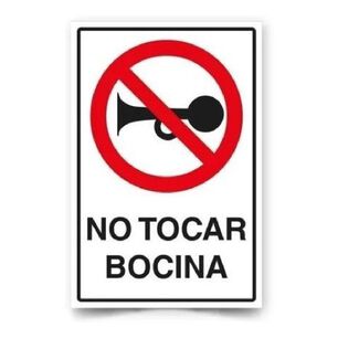 Se&ntilde;al&eacute;tica No Tocar Bocina 30x20c Pvc R&iacute;gido Con Adhesivo