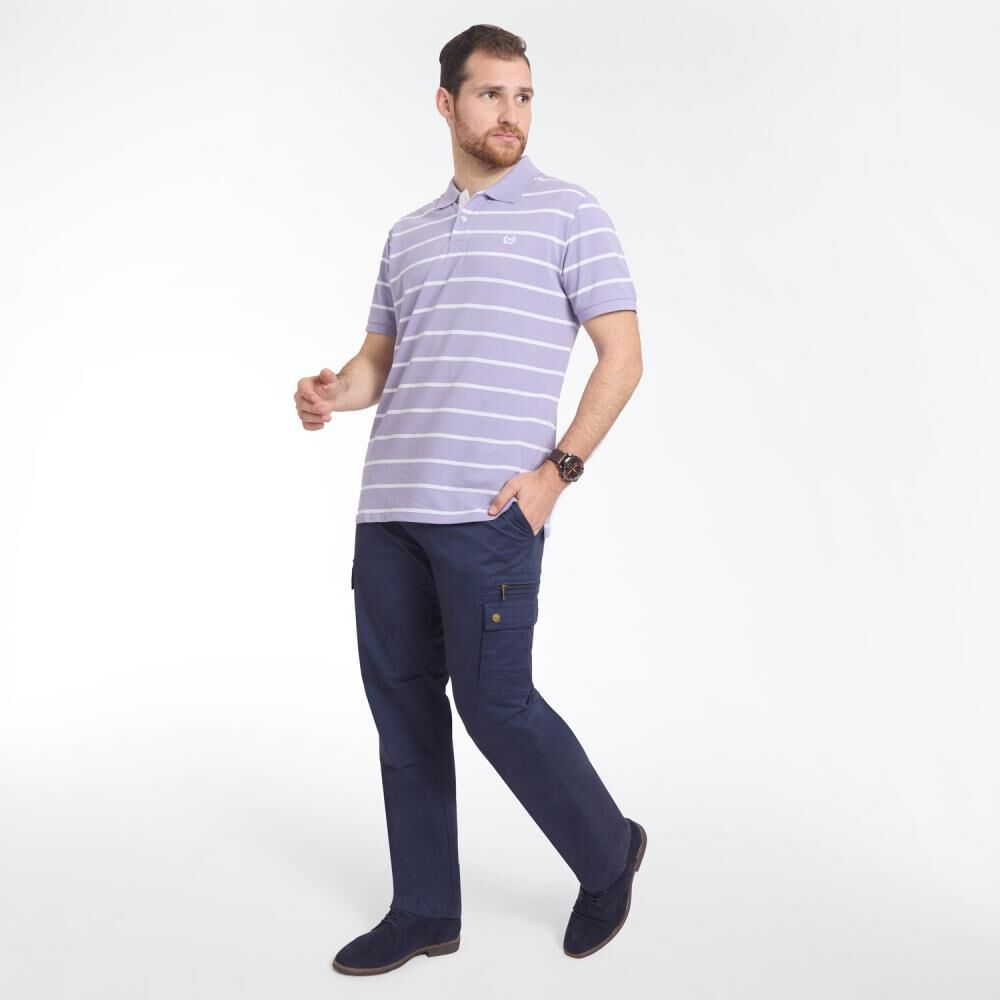 Polera Líneas Manga Corta Cuello Piqué Hombre Peroe image number 1.0