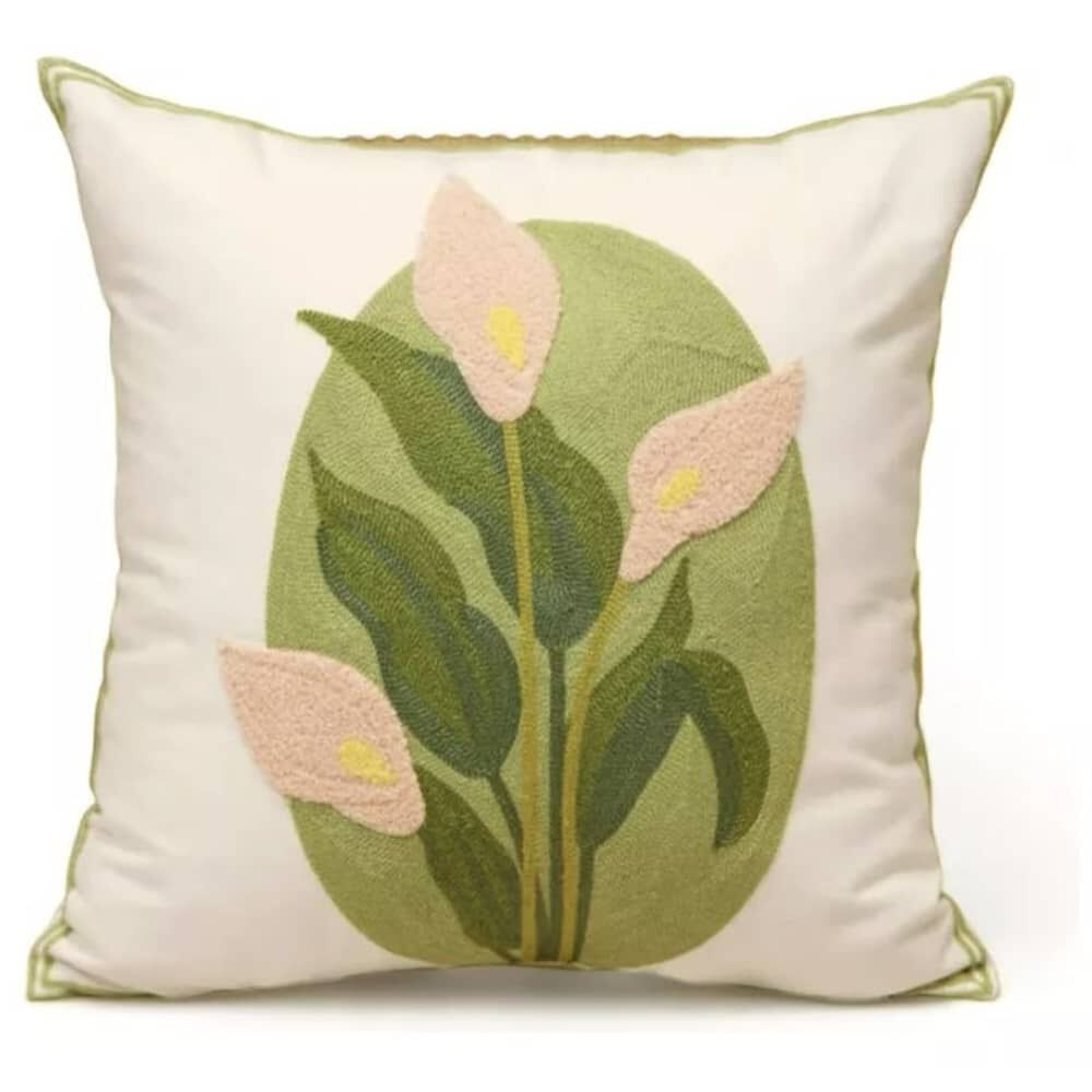 Funda Bordada Para Cojin 45x45cm Cierre Oculto Algodon image number 0.0