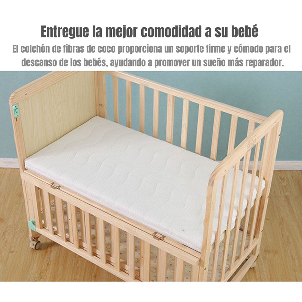 Colch&oacute;n De Coco Cuna 116x62x4cm Lubabycas image number 3.0