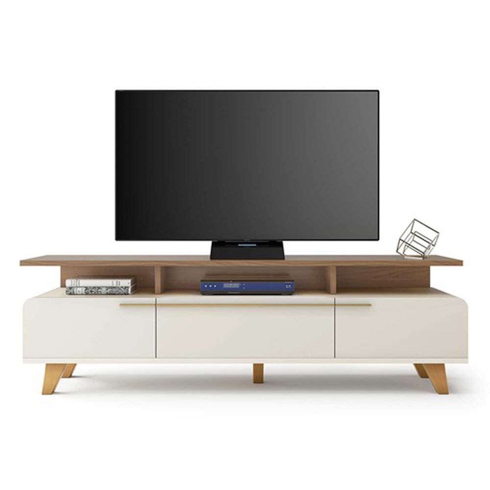 Rack Siena Tv 70" 2.0 Off White Casta&ntilde;o 200 X 61 X 38 Cm image number 3.0