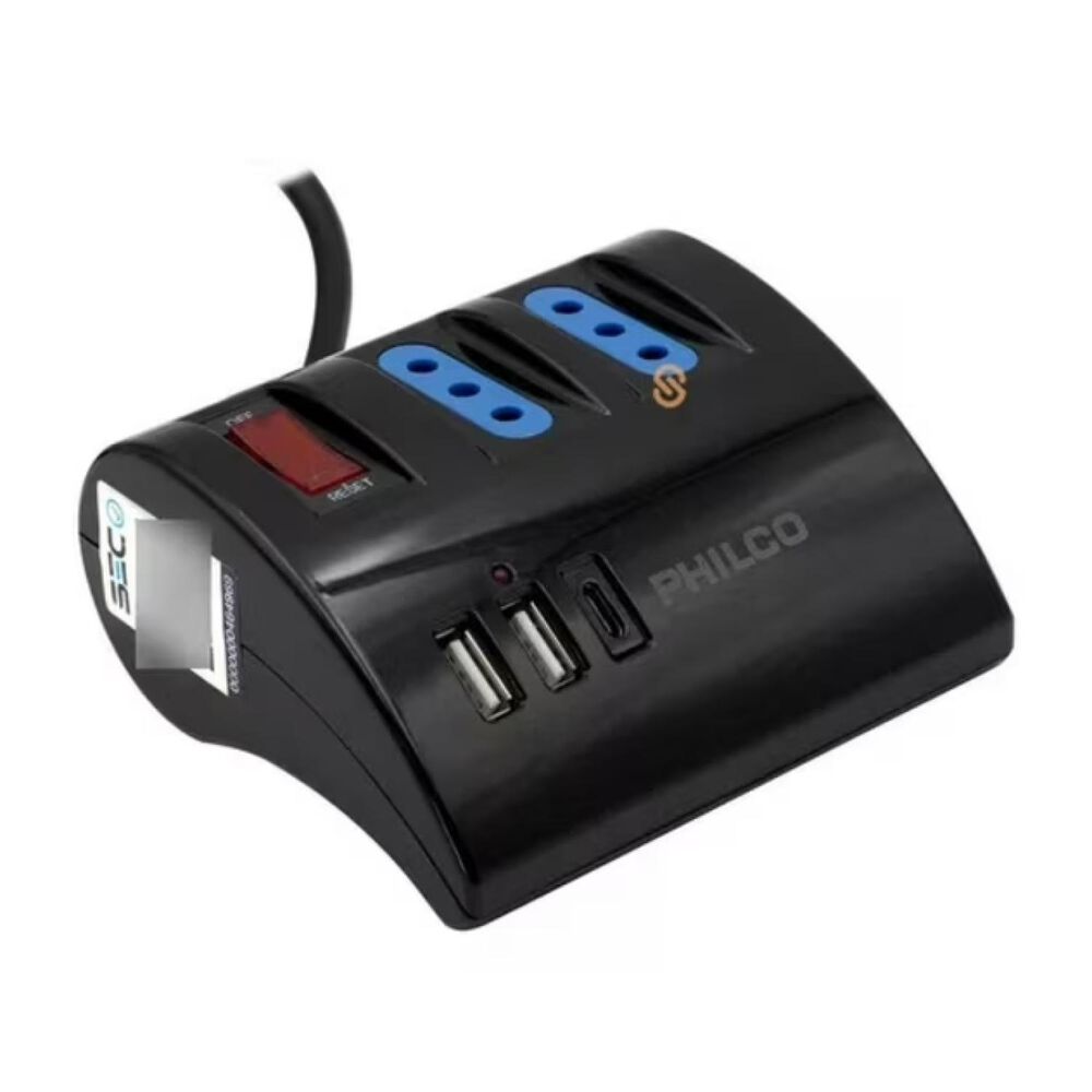 Zapatilla Alargador Extension De Escritorio Usb C Negro image number 0.0