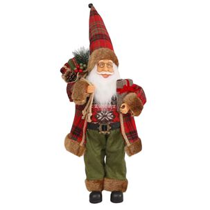 Viejo Pascuero Muñeco De Navidad 35 Cm Rojo Adorno