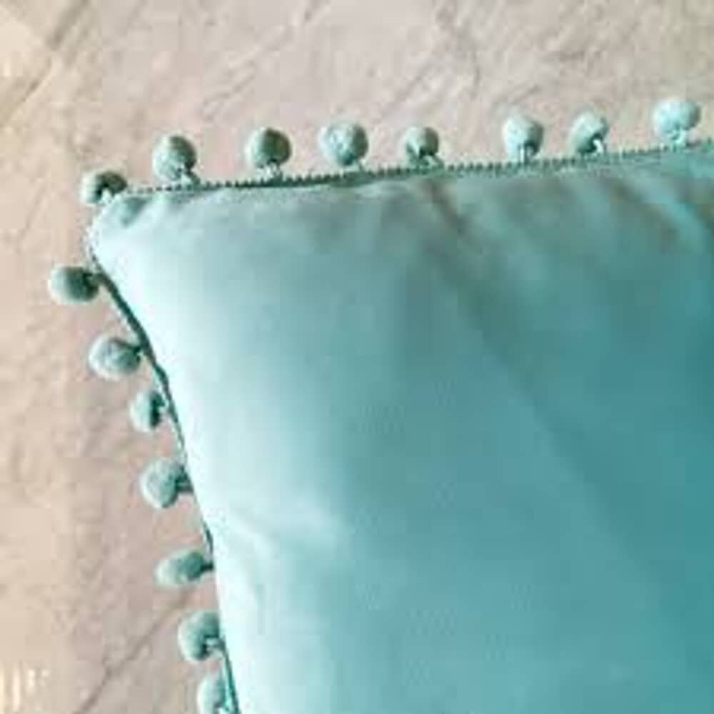 Set De 2 Cojines De Terciopelo Con Pompones image number 1.0